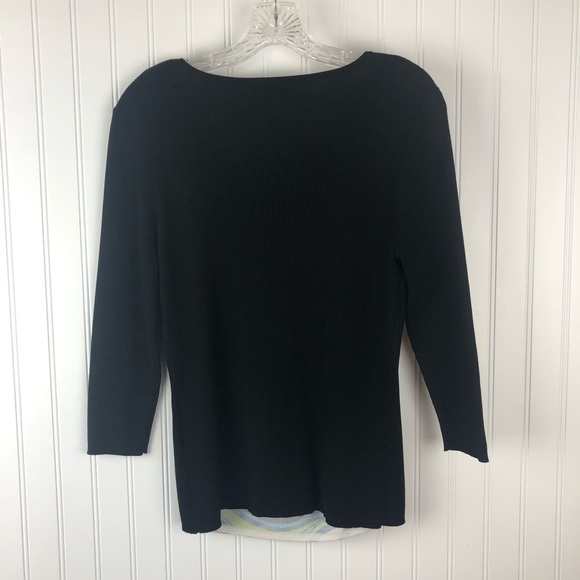AUGUST SILK Black Lightweight Sweater Top - Picture 5 of 6